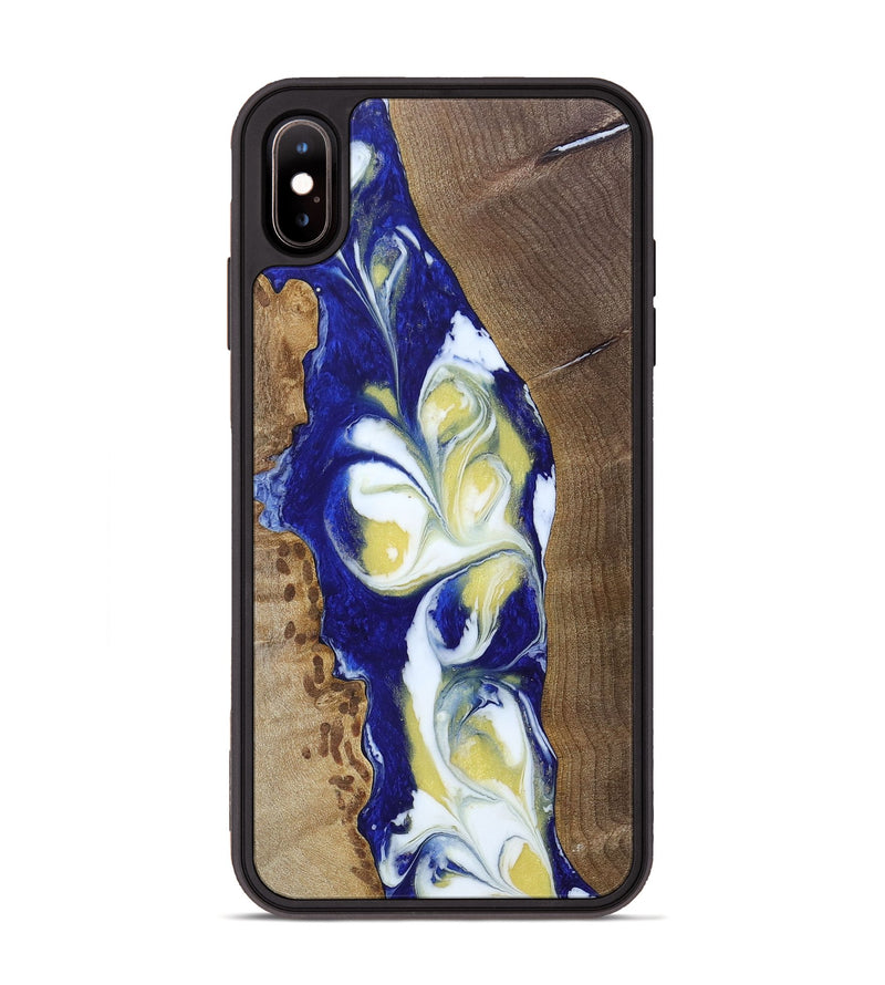 iPhone Xs Max Wood+Resin Phone Case - Antonio (Blue, 692960)
