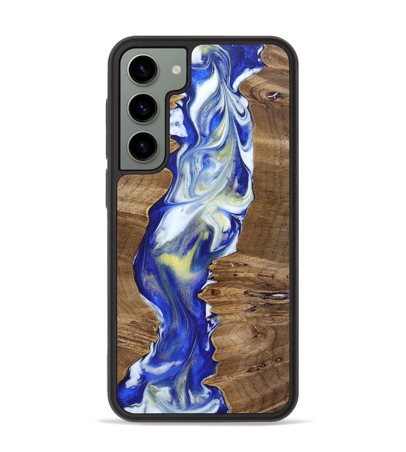 Galaxy S23 Plus Wood+Resin Phone Case - Matias (Blue, 692961)