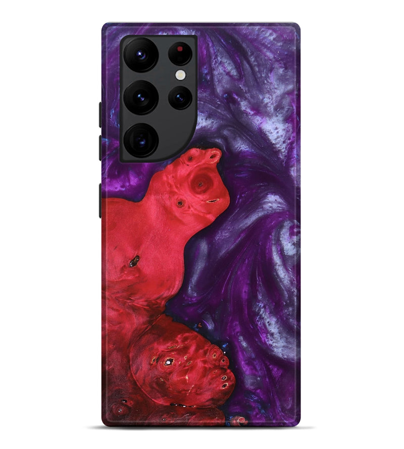 Galaxy S22 Ultra Wood+Resin Live Edge Phone Case - Arlene (Purple, 692969)