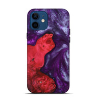 iPhone 12 Wood+Resin Live Edge Phone Case - Arlene (Purple, 692969)
