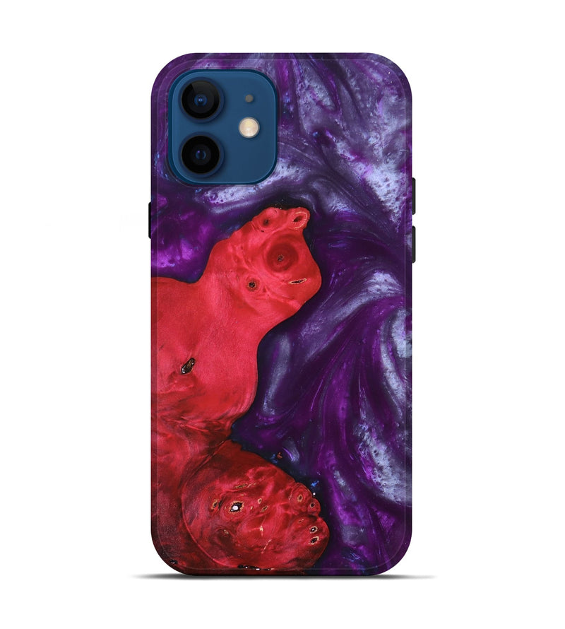 iPhone 12 Wood+Resin Live Edge Phone Case - Arlene (Purple, 692969)