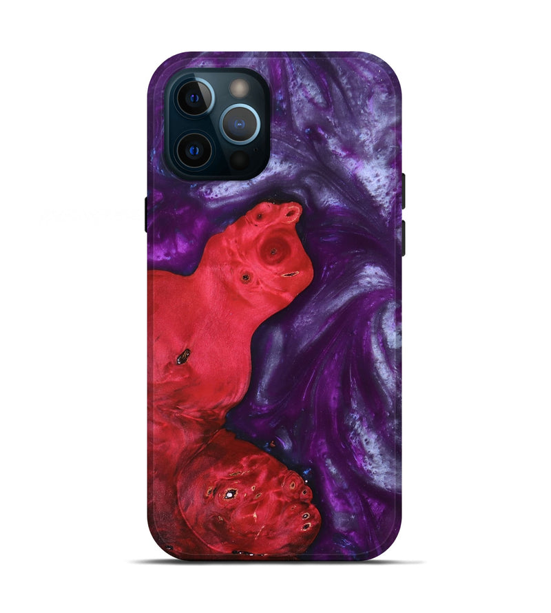 iPhone 12 Pro Wood+Resin Live Edge Phone Case - Arlene (Purple, 692969)