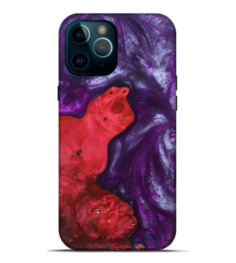 iPhone 12 Pro Max Wood+Resin Live Edge Phone Case - Arlene (Purple, 692969)