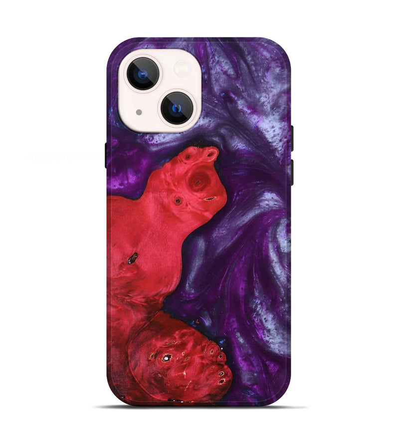 iPhone 13 Wood+Resin Live Edge Phone Case - Arlene (Purple, 692969)