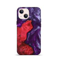 iPhone 13 mini Wood+Resin Live Edge Phone Case - Arlene (Purple, 692969)