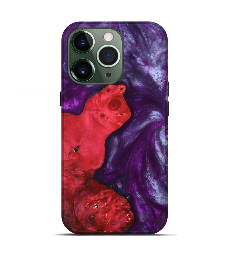 iPhone 13 Pro Wood+Resin Live Edge Phone Case - Arlene (Purple, 692969)