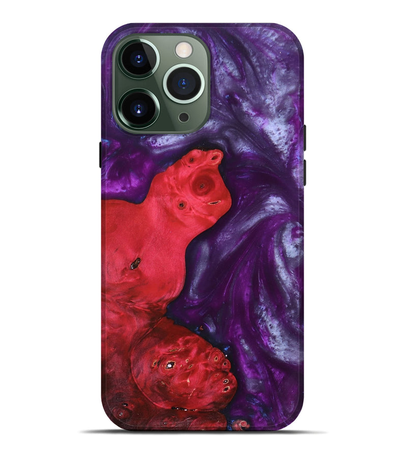 iPhone 13 Pro Max Wood+Resin Live Edge Phone Case - Arlene (Purple, 692969)