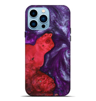 iPhone 14 Pro Max Wood+Resin Live Edge Phone Case - Arlene (Purple, 692969)