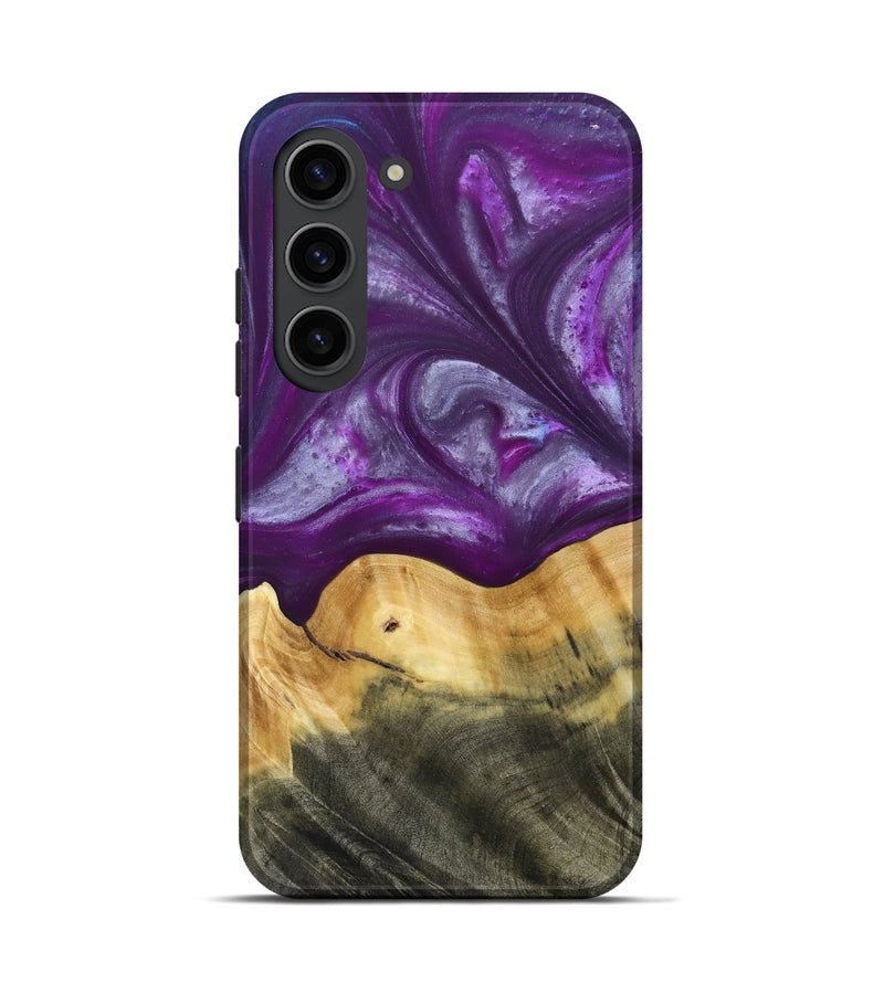 Galaxy S23 Wood+Resin Live Edge Phone Case - Cortney (Purple, 692970)