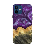 iPhone 12 Wood+Resin Live Edge Phone Case - Cortney (Purple, 692970)