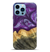 iPhone 14 Pro Max Wood+Resin Live Edge Phone Case - Cortney (Purple, 692970)