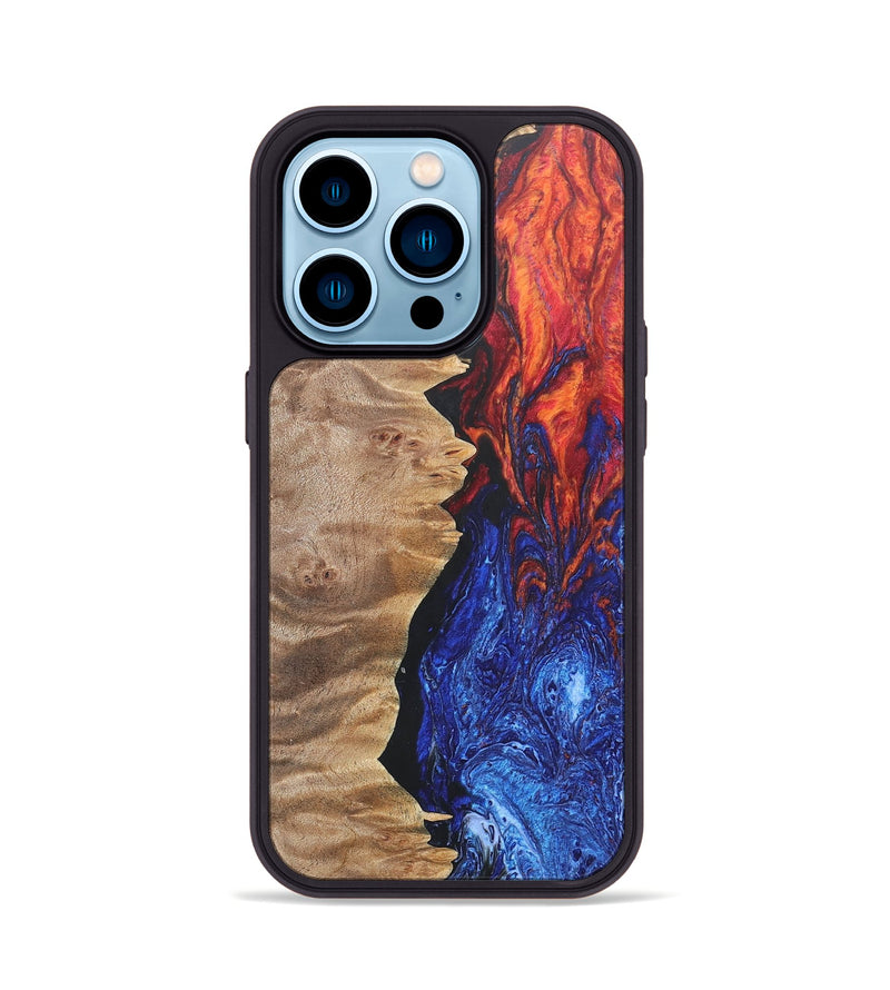 iPhone 14 Pro Wood+Resin Phone Case - Niko (Fire & Ice, 693038)