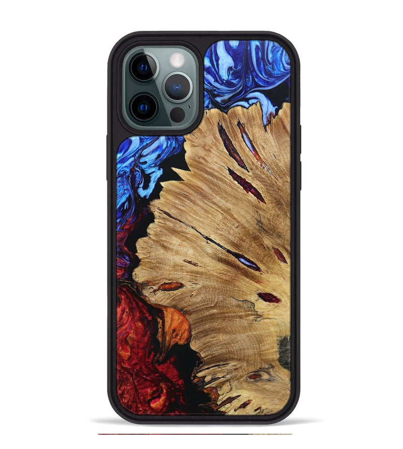 iPhone 12 Pro Max Wood+Resin Phone Case - Maggie (Fire & Ice, 693045)