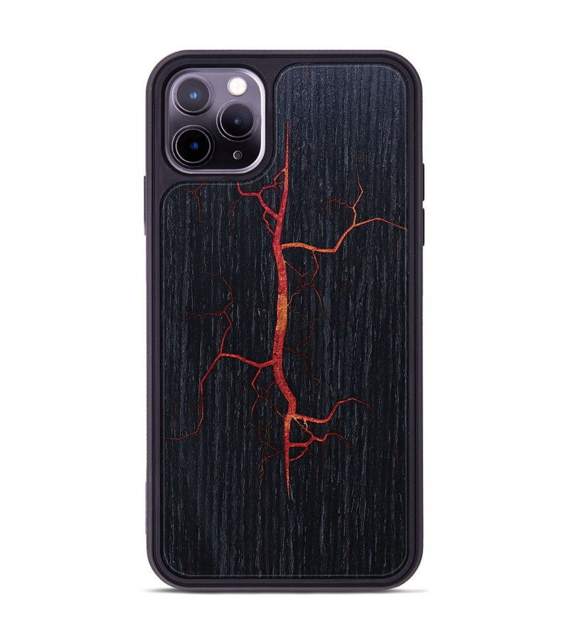 iPhone 11 Pro Max Wood+Resin Phone Case - Maeve (Fire & Ice, 693050)