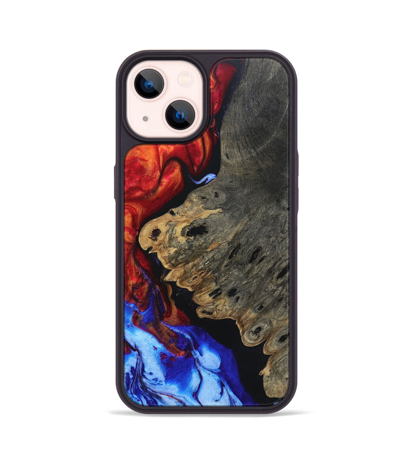 iPhone 14 Wood+Resin Phone Case - Destinee (Fire & Ice, 693054)