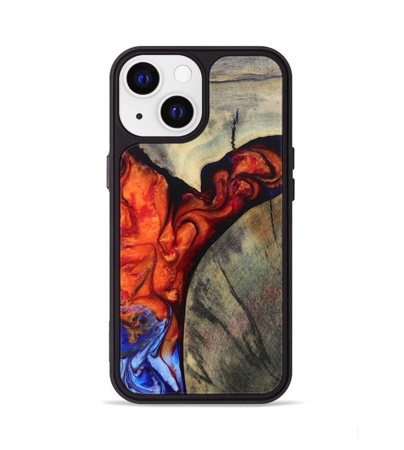 iPhone 13 Wood+Resin Phone Case - Kristy (Fire & Ice, 693055)