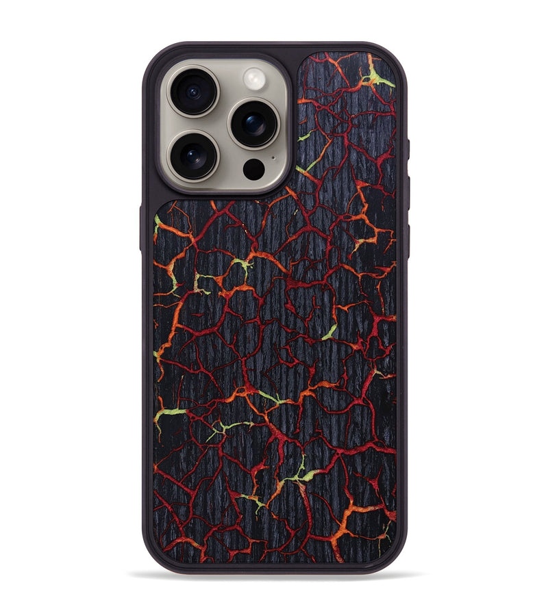 iPhone 15 Pro Max Wood+Resin Phone Case - Shari (Fire & Ice, 693058)