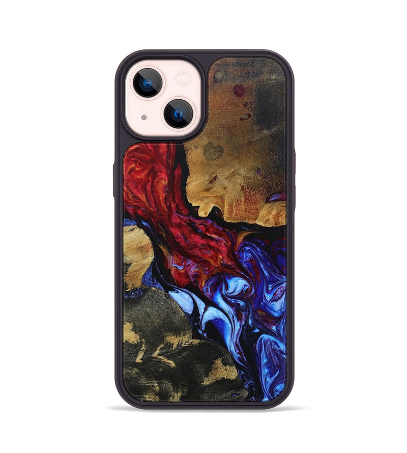 iPhone 14 Wood+Resin Phone Case - Katherine (Fire & Ice, 693063)