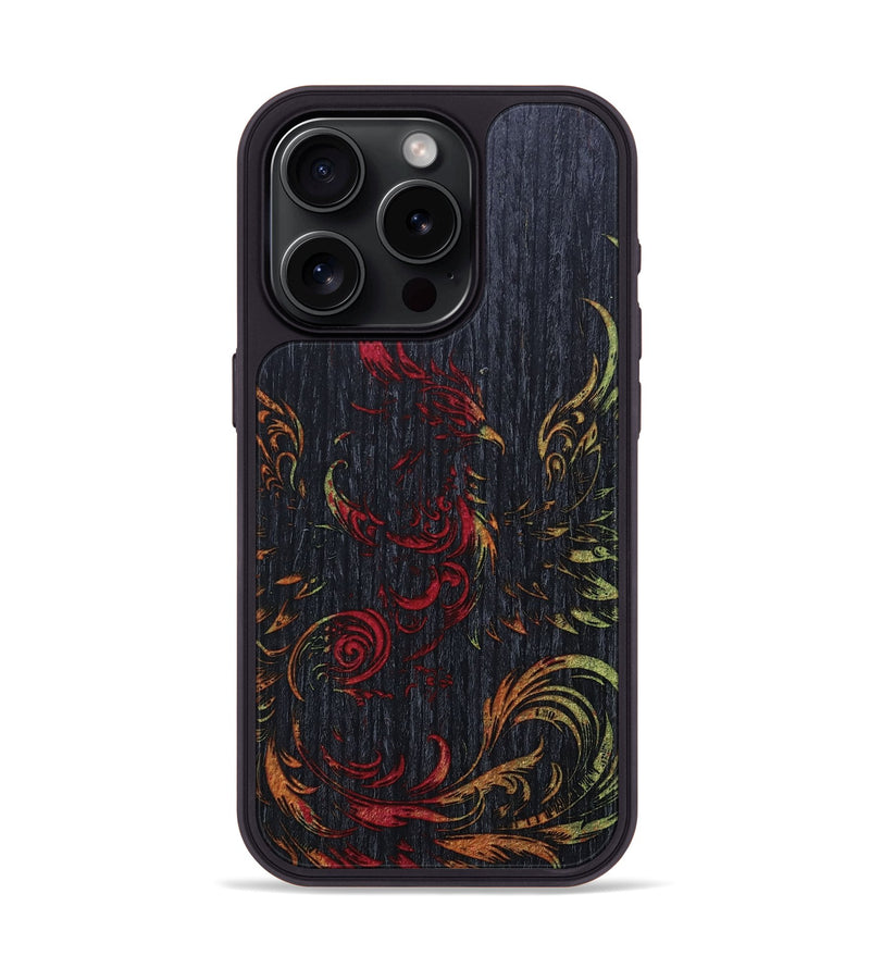 iPhone 15 Pro Wood+Resin Phone Case - Elijah (Fire & Ice, 693076)