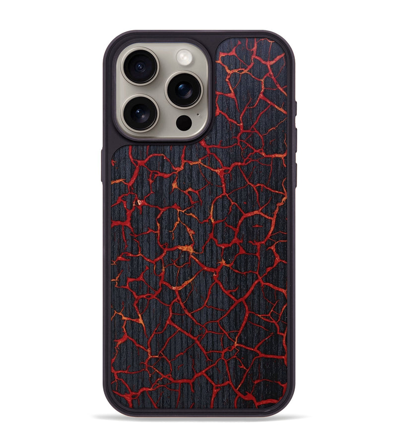 iPhone 15 Pro Max Wood+Resin Phone Case - Zachary (Fire & Ice, 693077)