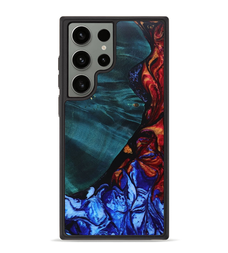 Galaxy S23 Ultra Wood+Resin Phone Case - Raiden (Fire & Ice, 693080)
