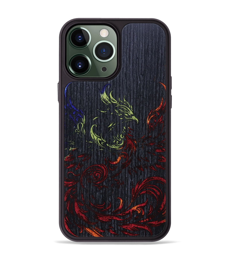 iPhone 13 Pro Max Wood+Resin Phone Case - Wren (Fire & Ice, 693088)