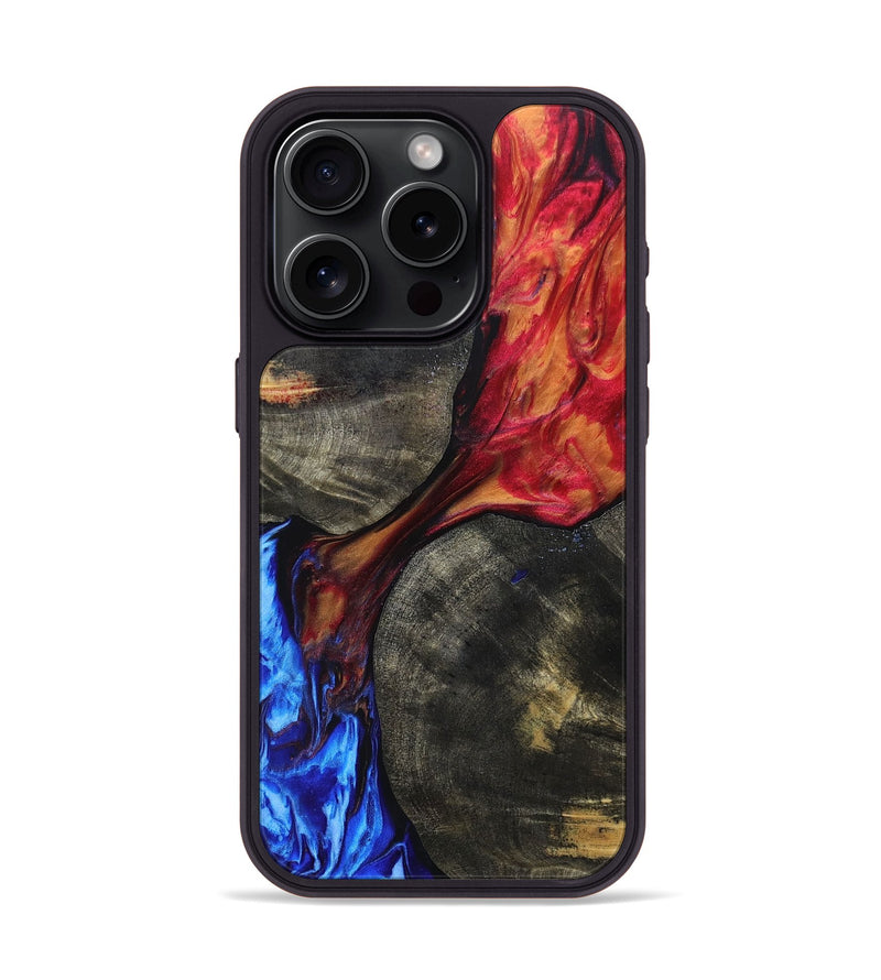 iPhone 15 Pro Wood+Resin Phone Case - Londyn (Fire & Ice, 693099)