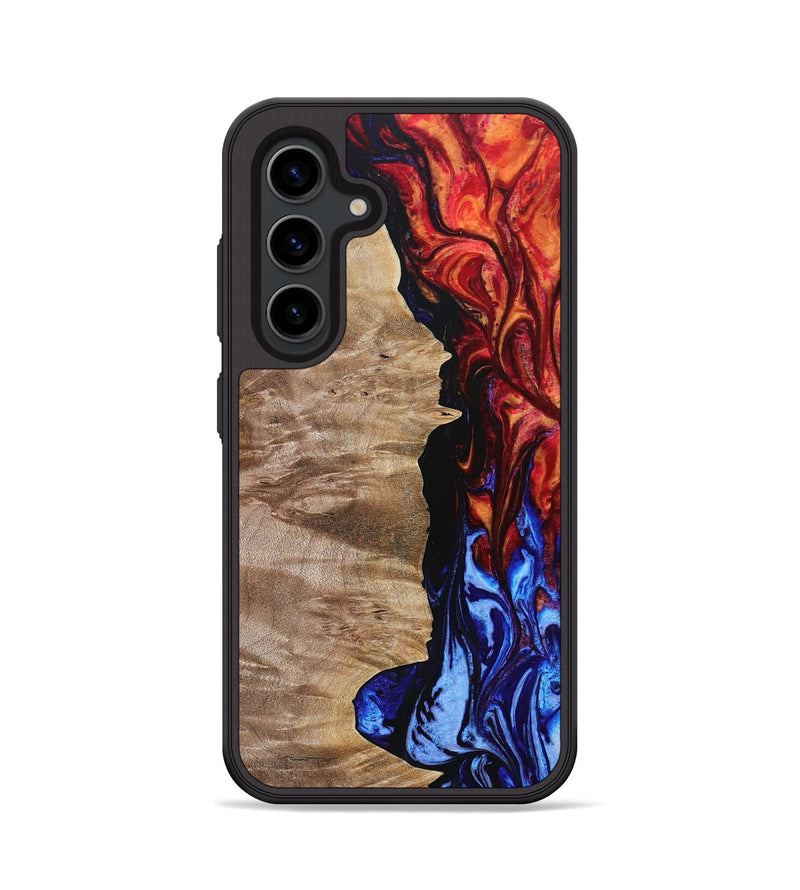 Galaxy S24 Wood+Resin Phone Case - Olivia (Fire & Ice, 693100)