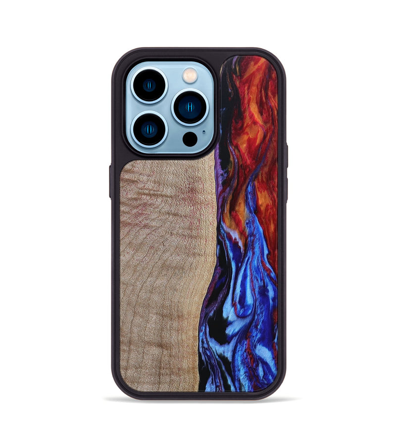 iPhone 14 Pro Wood+Resin Phone Case - Crew (Fire & Ice, 693104)