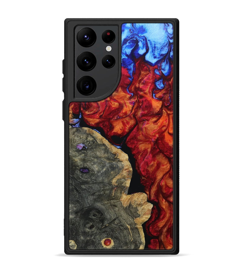 Galaxy S22 Ultra Wood+Resin Phone Case - Winifred (Fire & Ice, 693107)
