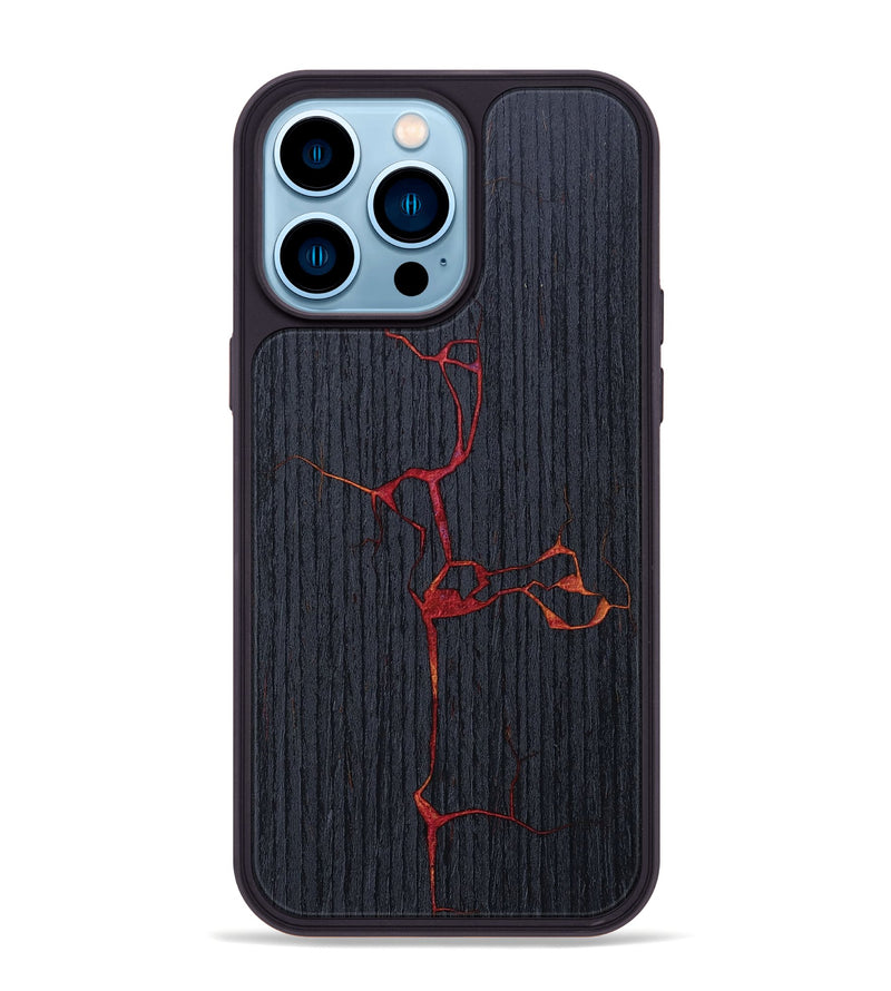 iPhone 14 Pro Max Wood+Resin Phone Case - Abraham (Fire & Ice, 693118)