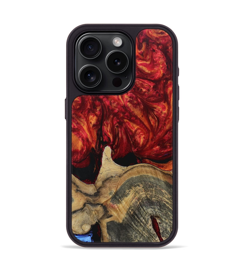 iPhone 15 Pro Wood+Resin Phone Case - Nicolas (Fire & Ice, 693126)