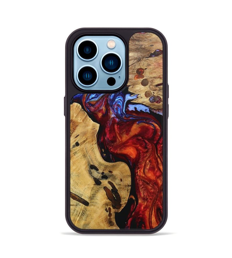iPhone 14 Pro Wood+Resin Phone Case - Reginald (Fire & Ice, 693127)