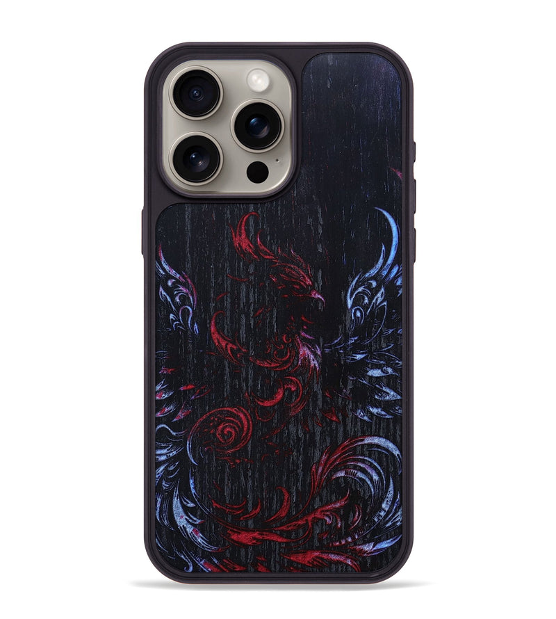 iPhone 15 Pro Max Wood+Resin Phone Case - Zayn (Fire & Ice, 693132)