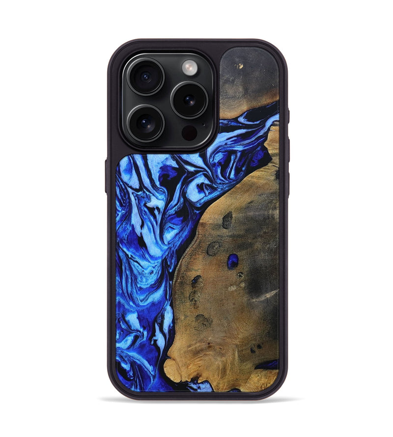 iPhone 15 Pro Wood+Resin Phone Case - Elaine (Fire & Ice, 693135)