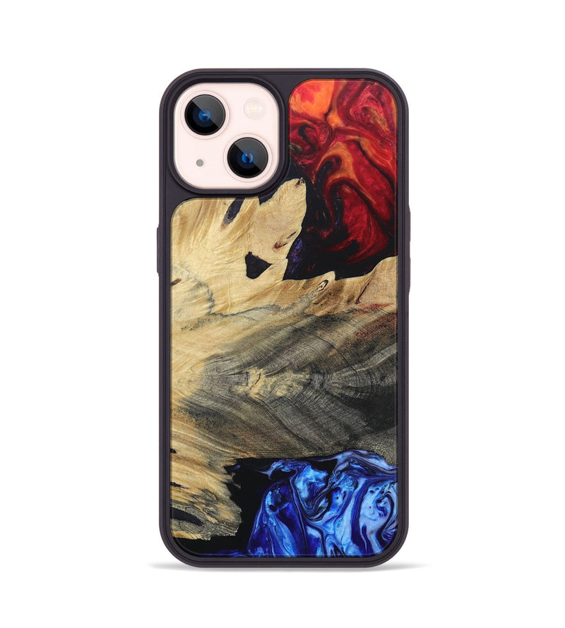iPhone 14 Wood+Resin Phone Case - Richard (Fire & Ice, 693136)