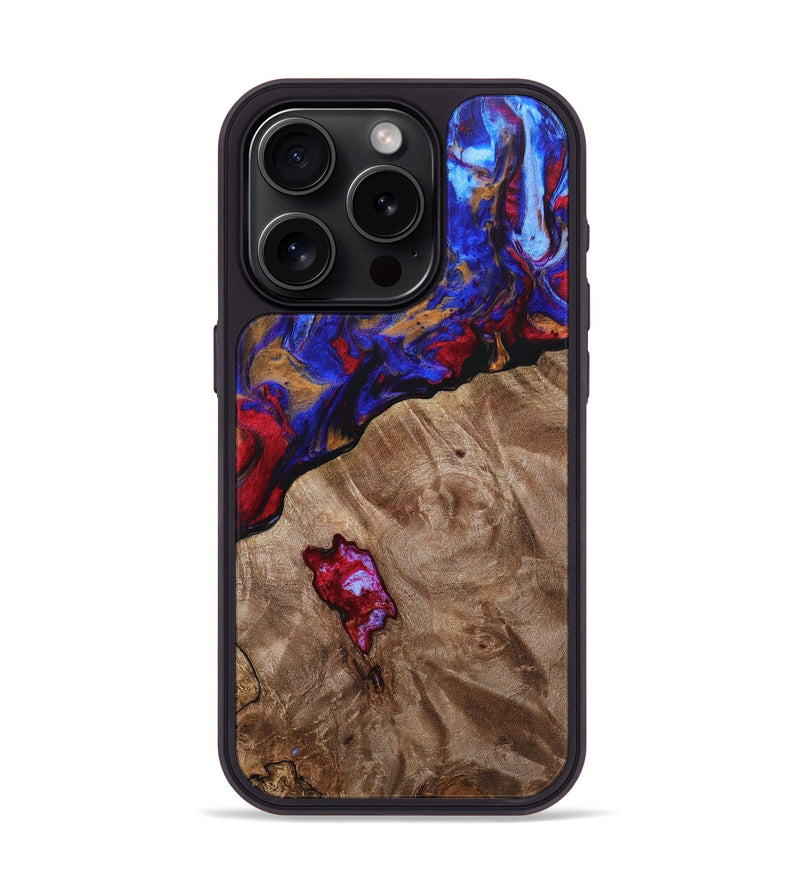 iPhone 15 Pro Wood+Resin Phone Case - Dolores (Fire & Ice, 693145)