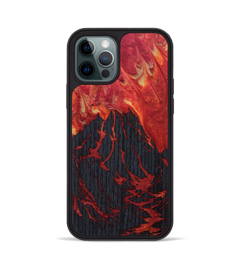 iPhone 12 Pro Wood+Resin Phone Case - Gayle (Fire & Ice, 693171)