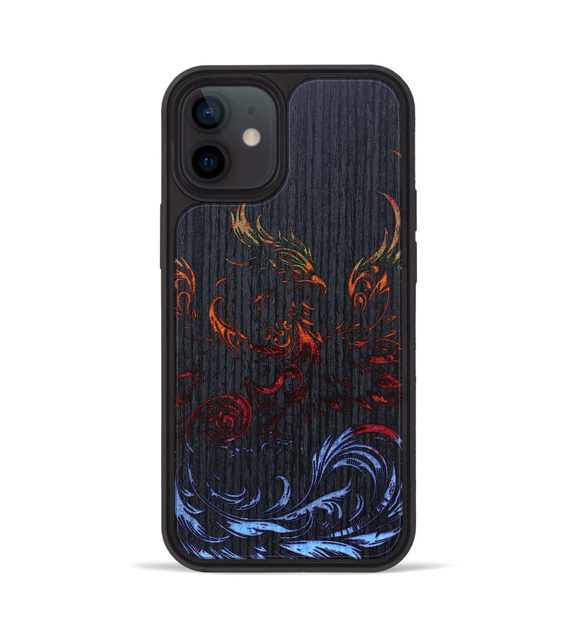 iPhone 12 Wood+Resin Phone Case - Aisha (Fire & Ice, 693187)