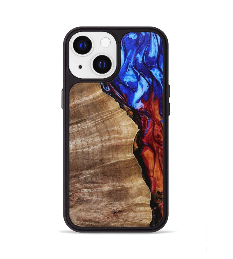 iPhone 13 Wood+Resin Phone Case - Alexis (Fire & Ice, 693190)