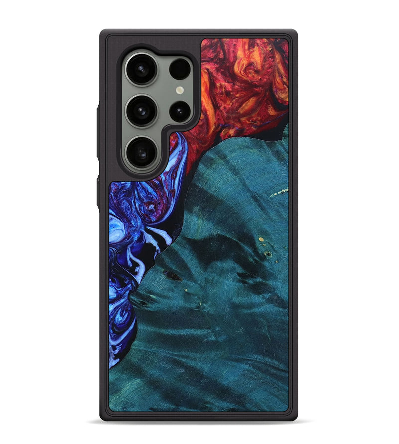 Galaxy S24 Ultra Wood+Resin Phone Case - Wendi (Fire & Ice, 693198)