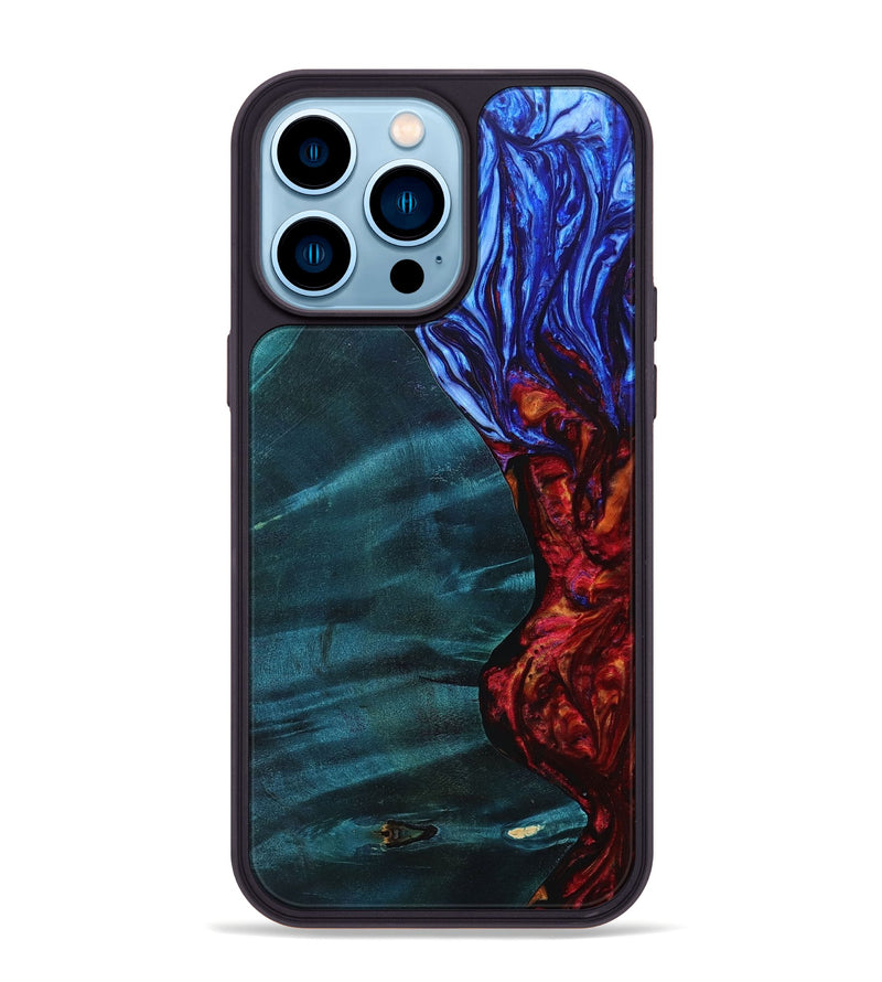 iPhone 14 Pro Max Wood+Resin Phone Case - Don (Fire & Ice, 693202)