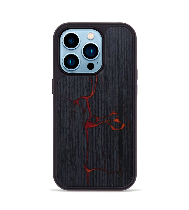 iPhone 14 Pro Wood+Resin Phone Case - Melissa (Fire & Ice, 693204)