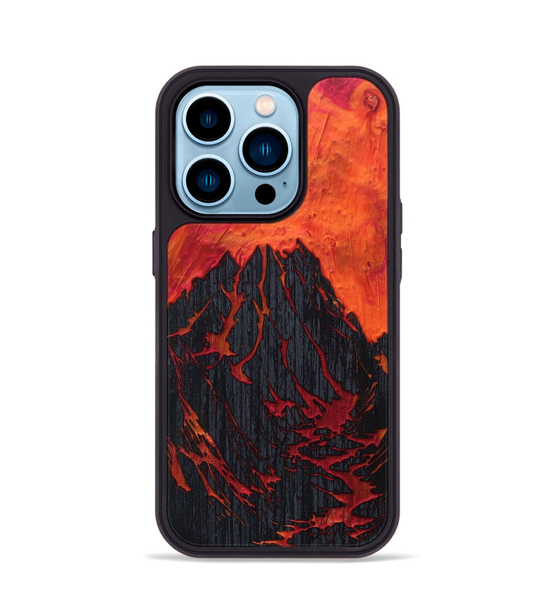 iPhone 14 Pro Wood+Resin Phone Case - Pat (Fire & Ice, 693205)