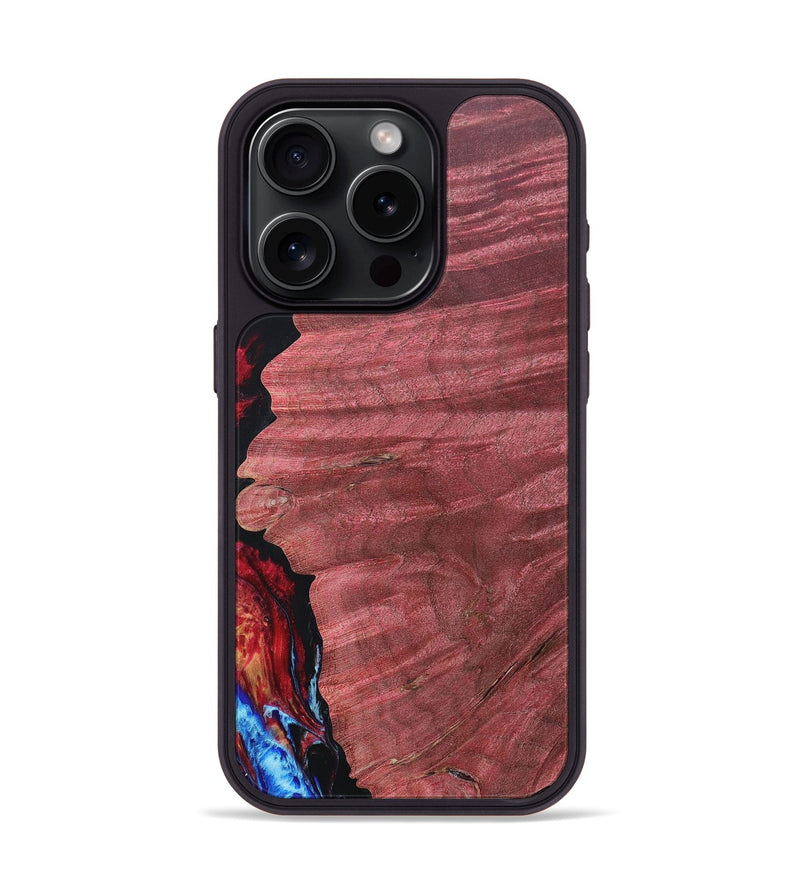 iPhone 15 Pro Wood+Resin Phone Case - Kyle (Fire & Ice, 693210)