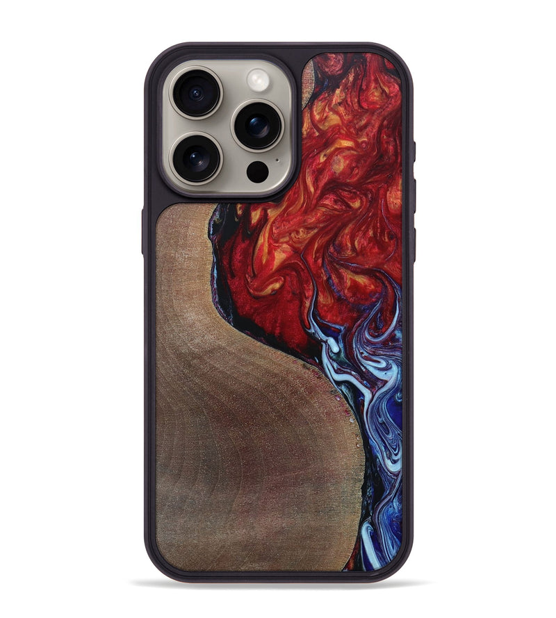 iPhone 15 Pro Max Wood+Resin Phone Case - Haven (Fire & Ice, 693212)