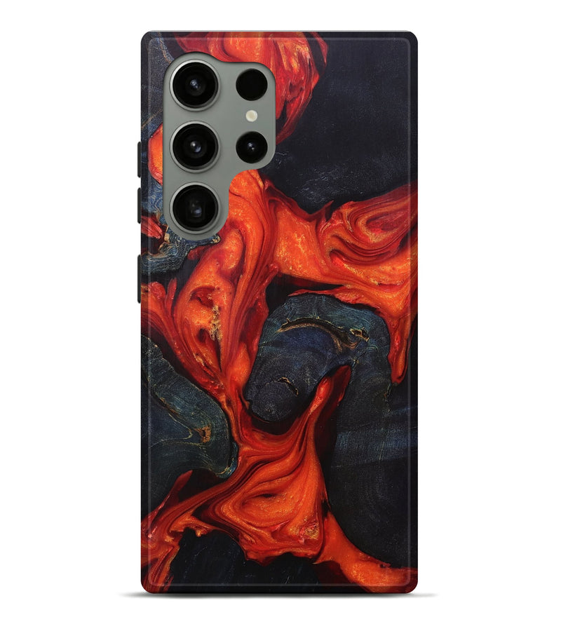 Galaxy S24 Ultra Wood+Resin Live Edge Phone Case - Thelma (Fire & Ice, 693337)