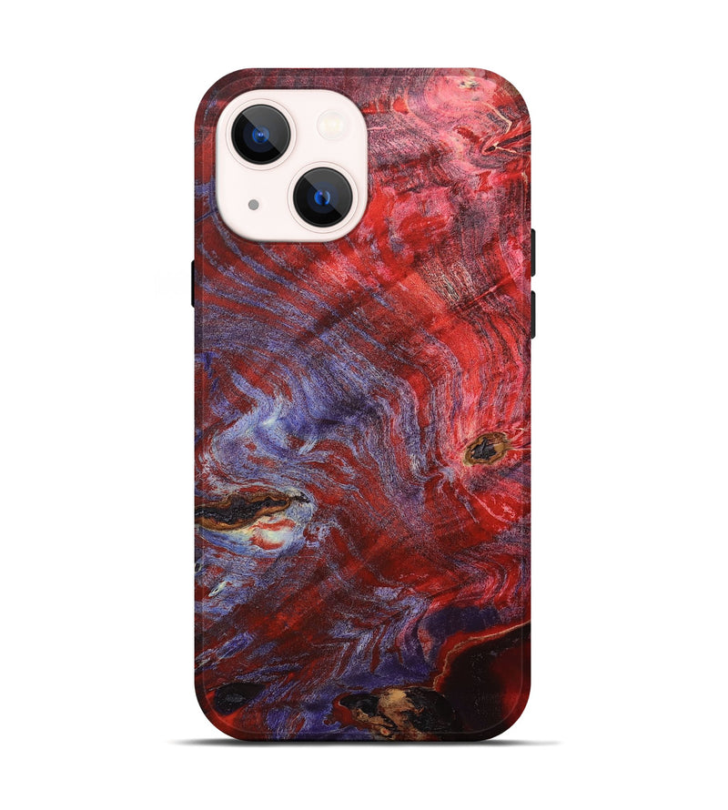 iPhone 14 Wood+Resin Live Edge Phone Case - Abby (Fire & Ice, 693342)