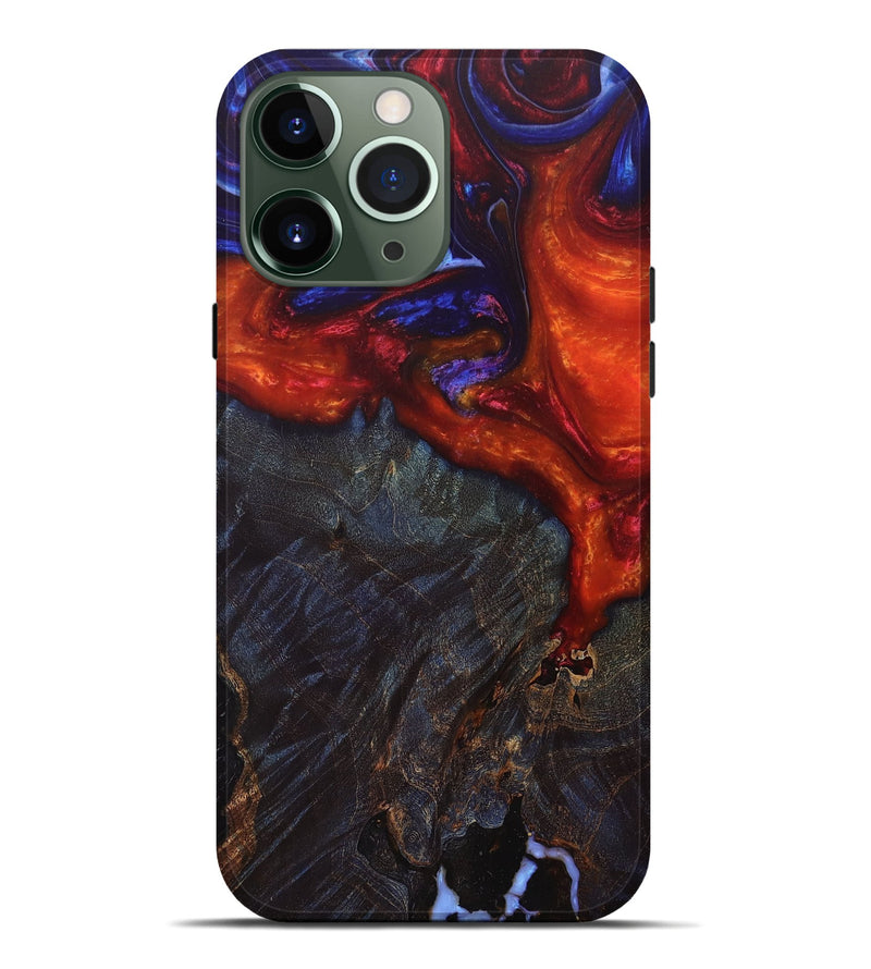 iPhone 13 Pro Max Wood+Resin Live Edge Phone Case - Jackson (Fire & Ice, 693351)