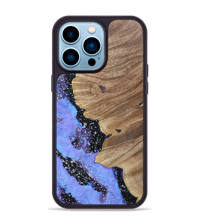 iPhone 14 Pro Max Wood+Resin Phone Case - Aubrey (Cosmos, 693386)